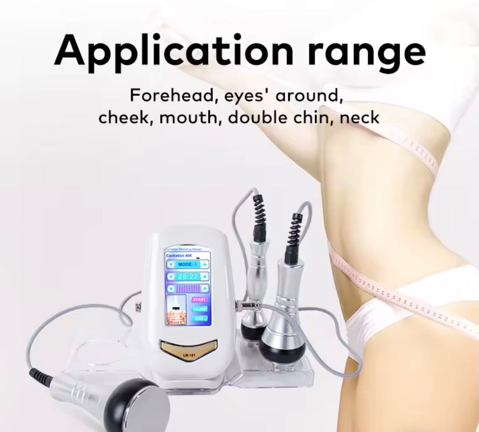 40K Ultrasonic Cavitation Machine, 3-in-1 Beauty Device, Skin Tightening & Face Lifting, Home Use Beauty Instrument