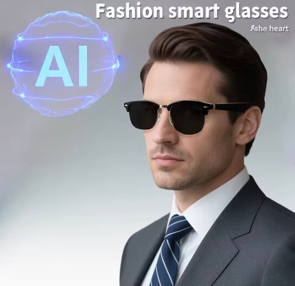 Smart Audio Glasses With Built-in Speakers, Wireless Audio Eyewear For Men Women Outdoor UV Protection, Voice Control Function Compatible With All Smart Mobile Devices For Sports Driving Daily Use